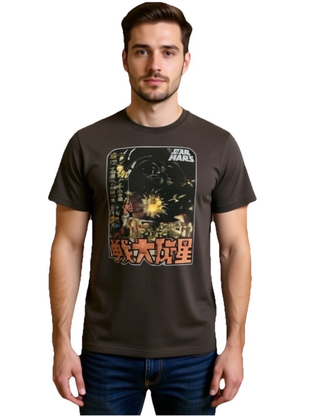 Vtg Junk Food Star Wars Japanese Poster T Shirt Men L A New Hope Kanji USA